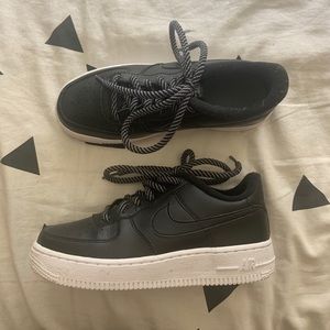 Black nike air force ones